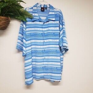 Vintage South Pole "Wear Riveted Jeans" Short Sleeve Button Down Shirt Size 3XL